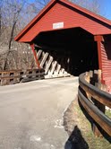 Newfield, NY: on the way to Lily's school-covered bridge