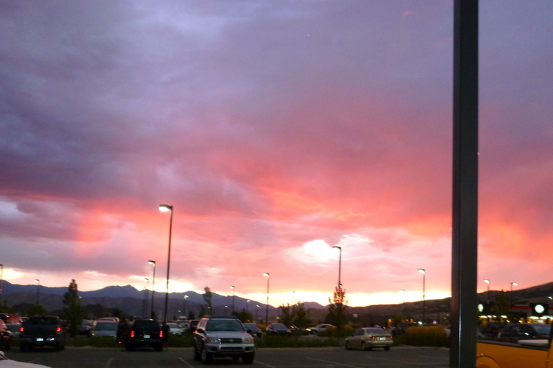 Cedar Hills, UT: Sunset from Walmart Parking Lot