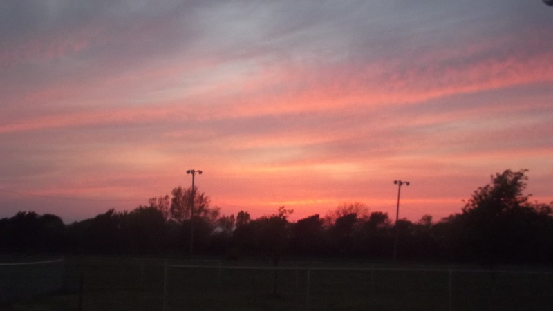 Cooper, TX: sunset @ the baseball park