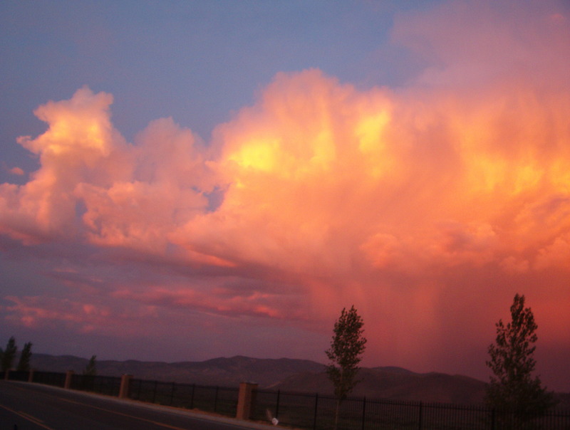 Carson City, NV: Peach Rain - View from S Sunridge Dr. in Carson City