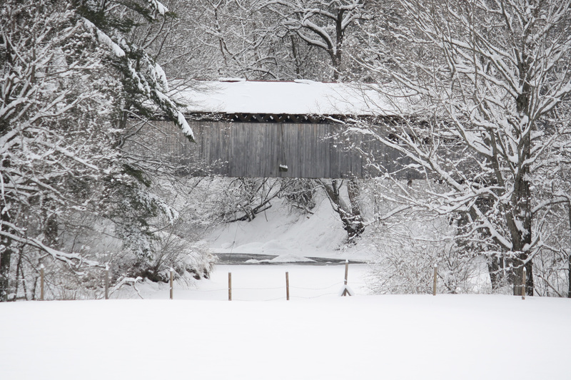 Winchester, NH: Coombs covered bridge Feb 25th 2011 just after a fresh snow