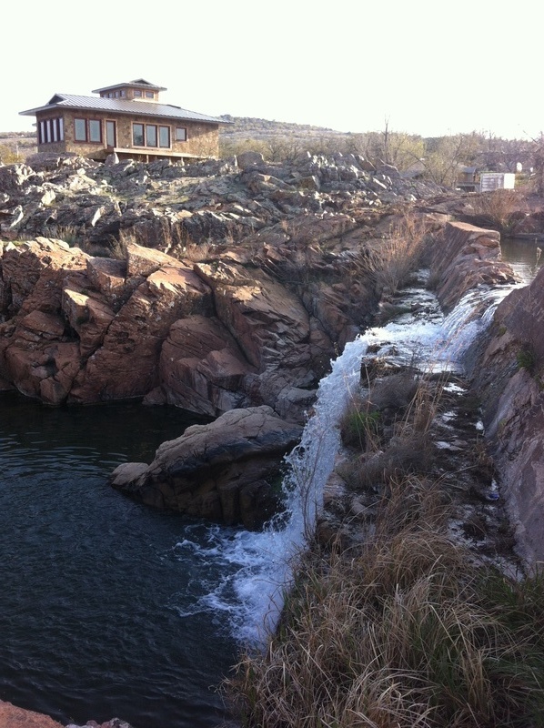 Medicine Park, OK Side view of medicine park waterfall photo, picture