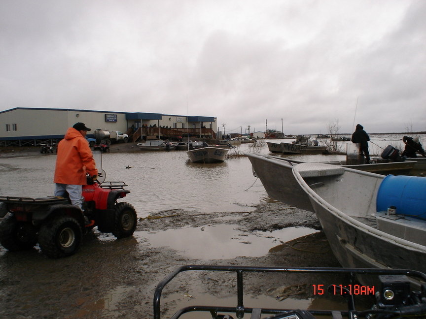 Emmonak, AK: river break up leading to the flooding of the entire village