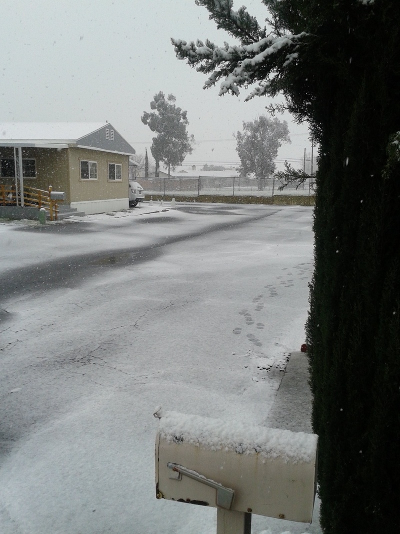 Calimesa, CA: February 2013 Snow Day