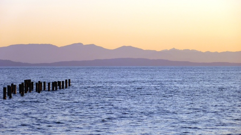 Point Roberts, WA: End of Gulf Road Sunset