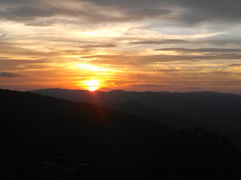 Staunton, VA: beautiful sunset beyond the mountains