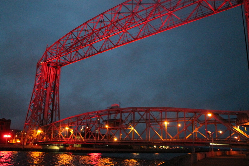 Duluth, MN: Pink The Bridge (areal lift bridge)