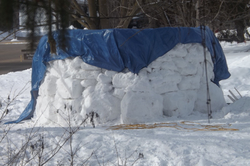 Clear Lake, WI: My neighbors igloo. Winter can be fun in Clear Lake