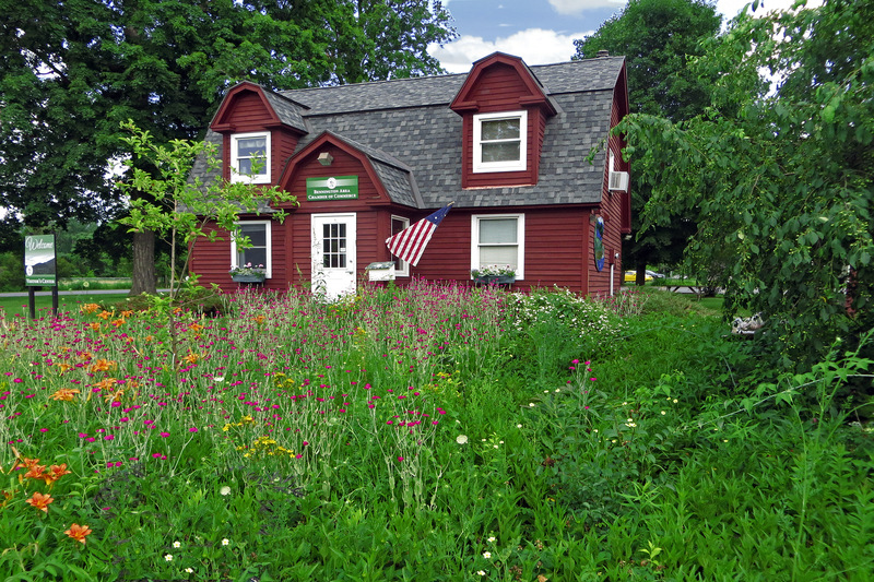 Bennington, VT: Chamber of Commerce- 07/05/13 - charming set in the background in a garden of wildflowers