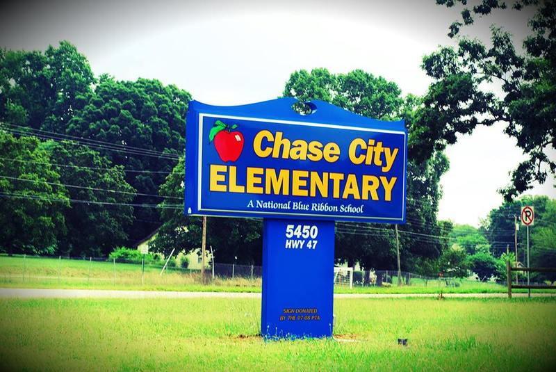 Chase City, VA: chase city elementary sign