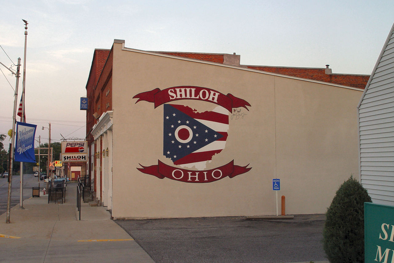 Shiloh, OH: Mural on Village Municipal building