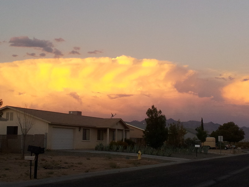 Golden Valley, AZ: sunset clouds. taken from teddy roosvelt drive