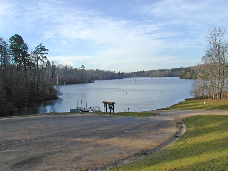 Boyce, LA: Kincade Lake boat launch near Boyce, LA