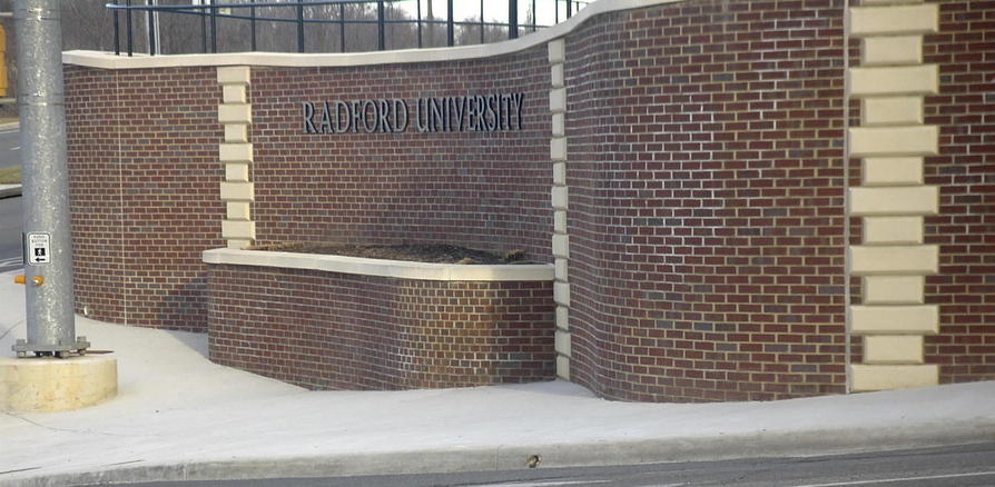 Radford, VA: Radford University Sign, East End Radford