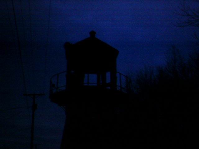 Roseville, OH : Old Roseville Prison Guard Tower at night 1-11-06 photo