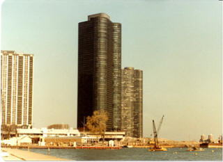 Chicago, IL: Lake Point Towers. User comment: The building in the foreground is Harbor Point Tower. Lake Point Tower is the building in the background.