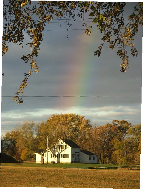Glenmore, WI: RAINBOW ACROSS THE ROAD FROM OUR HOME