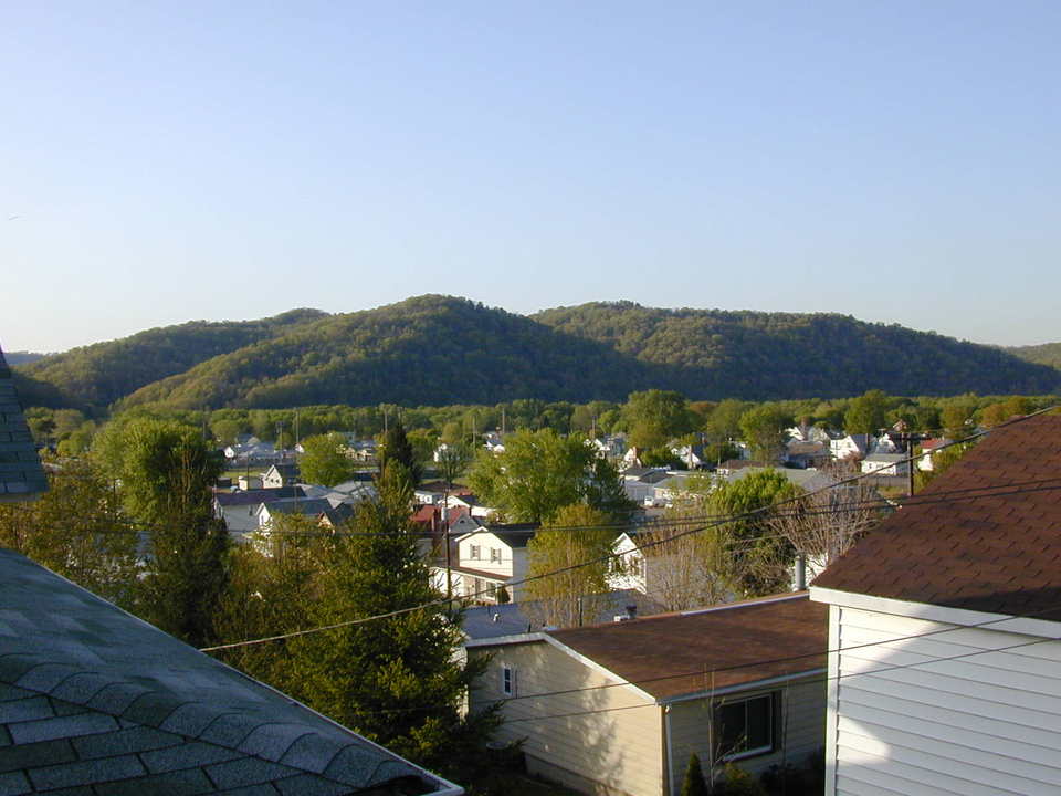 Paden City, WV: View from a 7th ave. house roof.