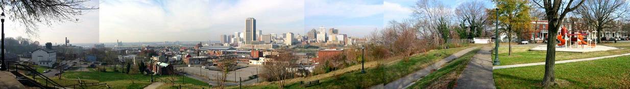 Richmond, VA: A panorama from the east side of the city.