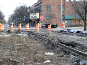 Ypsilanti, MI: The old Interurban tracks discovered on Washington Street