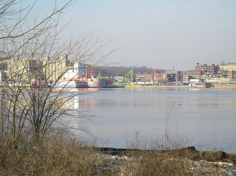Alton, IL: View of Alton from Missouri side of Mississippi