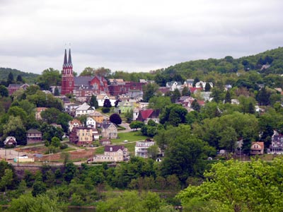 Oil City, PA: view of the north side of oil city