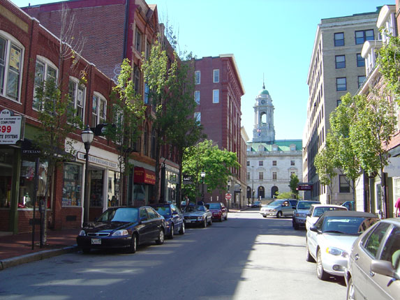 Portland, ME: City Hall from Upper Exchange Street