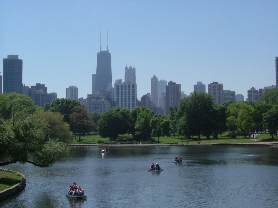 Chicago, IL: Chicago skyline from Lincoln Park