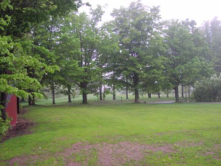 Ashfield, MA: Belding Memorial Park from old Sanderson Academy Field