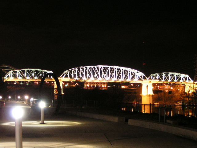 Nashville-Davidson, TN: The Shelby Street Pedestrian Bridge from the Titans Stadium