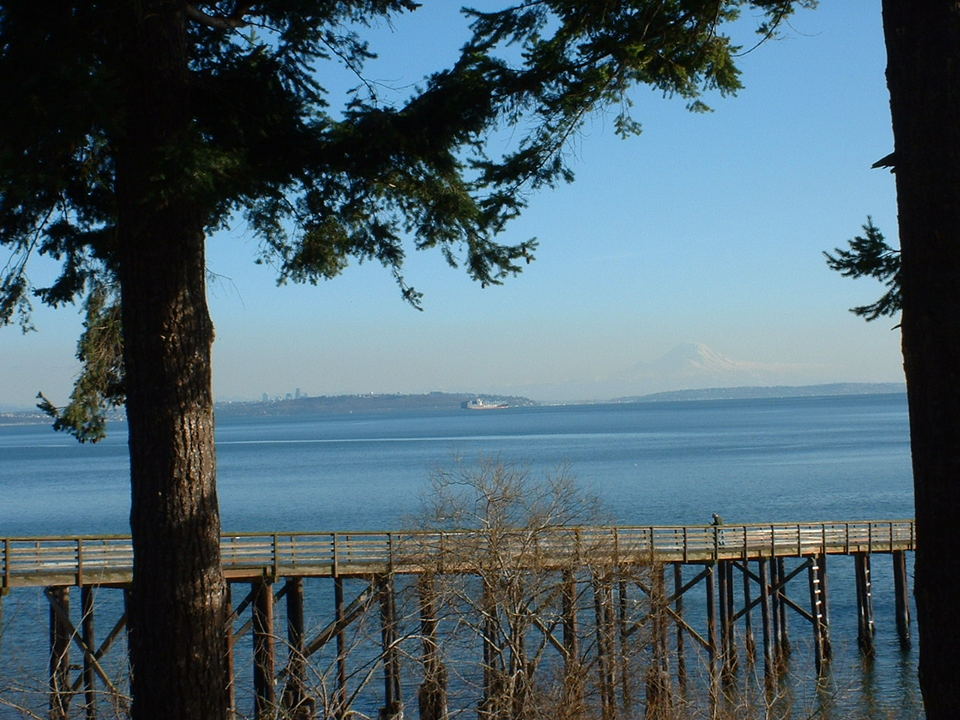 Indianola, WA: view looking east from local beachfrom cabin