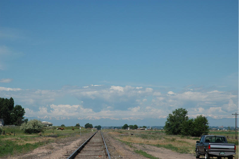 Kersey, CO: West down the track
