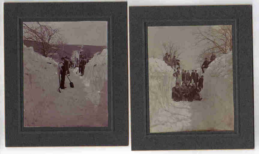 Victory, NY: 1890s shovelers on Hooker hill