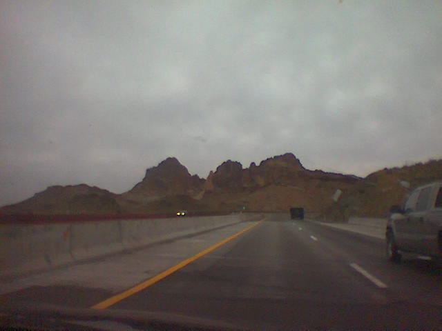 Golden Valley, AZ: Driving into Golden Valley with the rain clouds