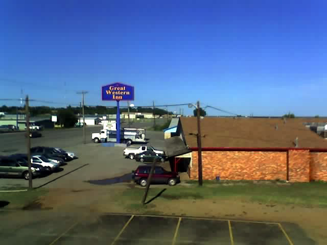 Breckenridge, TX: Looking east from rooftop of Dollar General store