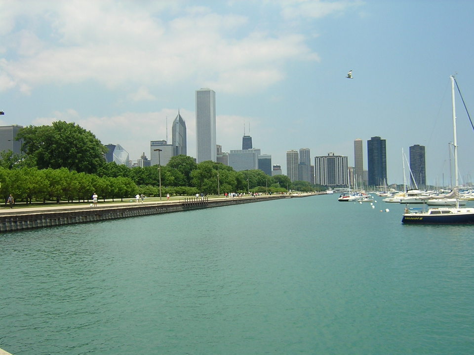 Chicago, IL: Chicago Lakefront view from Shedd Aquarium
