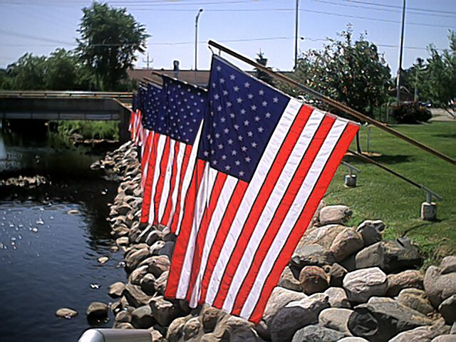Medford, WI: Picture taken alongside of the dam on STH 64 in Medford, WI on the 4th of July, 2002