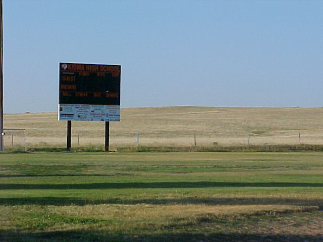 Kiowa, CO: Kiowa Indians Baseball Field looking NNW July 2005