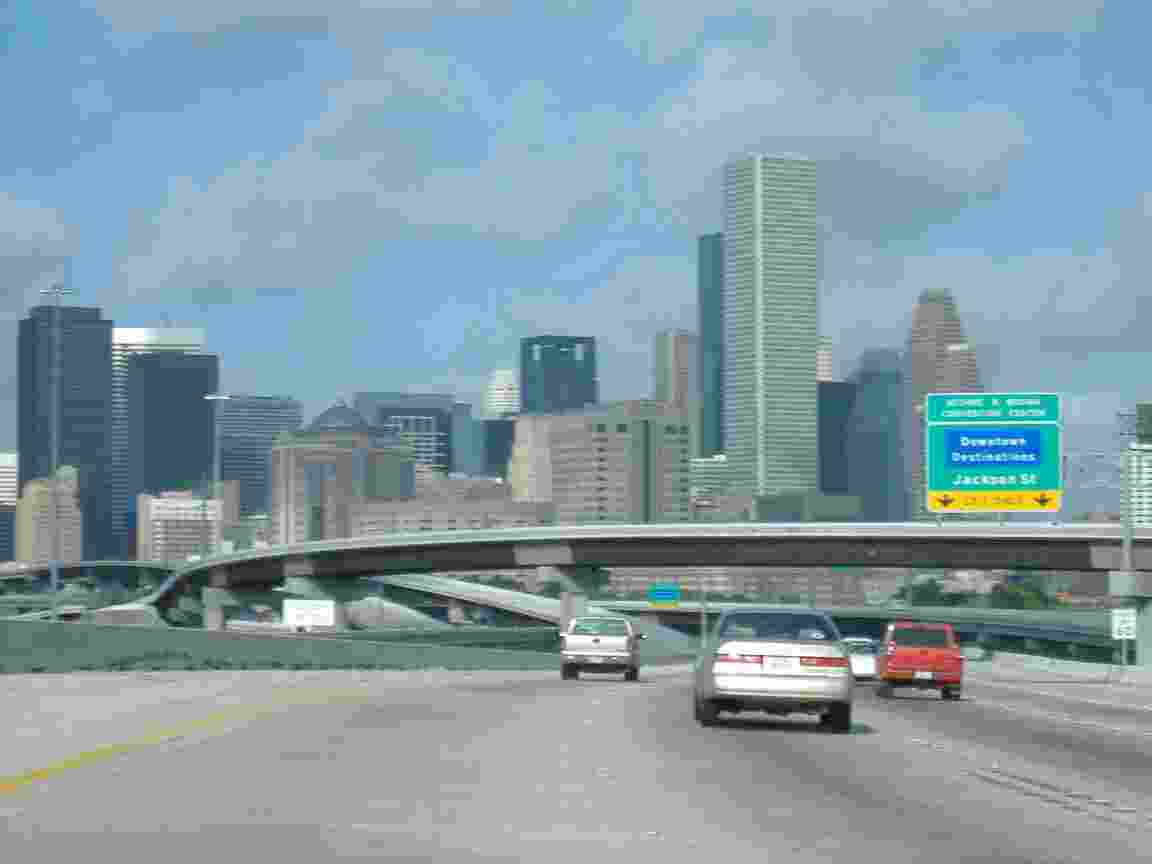Houston, TX: Downtown Houston- From Jackson Street Exit