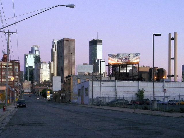 Minneapolis, MN: Downtown Minneapolis at sunset