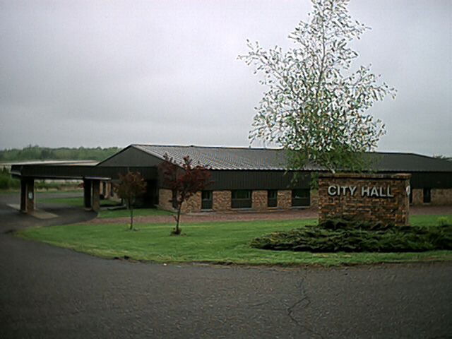 Medford, WI: City Hall (Formerly Black River Industries) (Taken on 5/22/2004 - An overcast, rainy day)