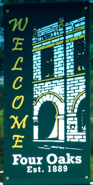 Four Oaks, NC: Town Banner
