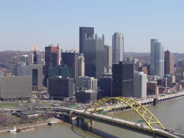 Pittsburgh, PA: View from the top of the Duquense Incline.