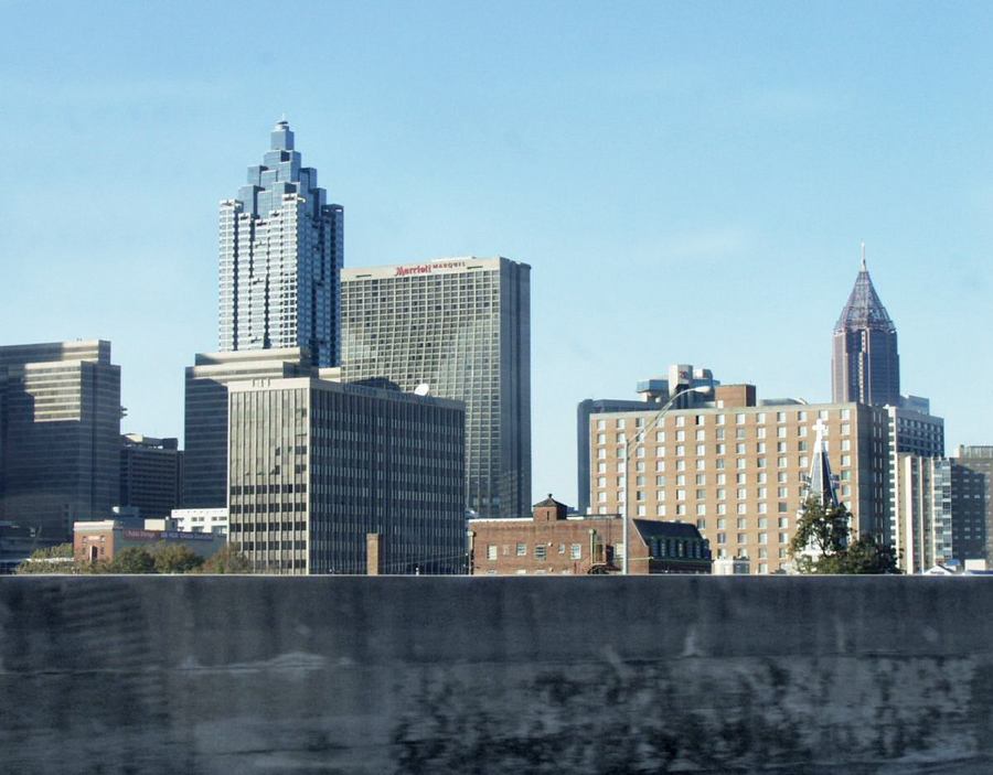 Atlanta, GA: skyline from an overpass