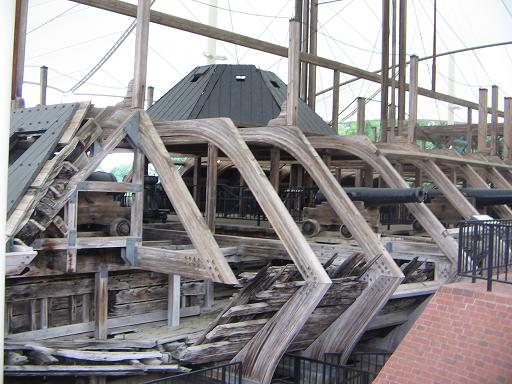 Vicksburg, MS: USS Cairo, a Civil War Ironclad that has been restored and is on display at the Vicksburg Military Park