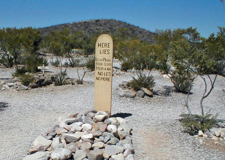 Tombstone, AZ : Grave Of Lester Moore - Boot Hill Cemetery Photo ...