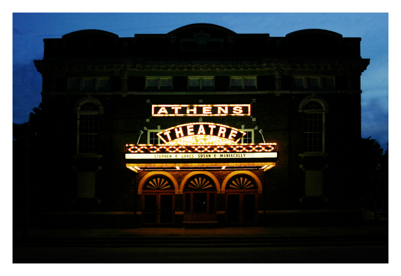 De Land, FL: Athens Theater at Night
