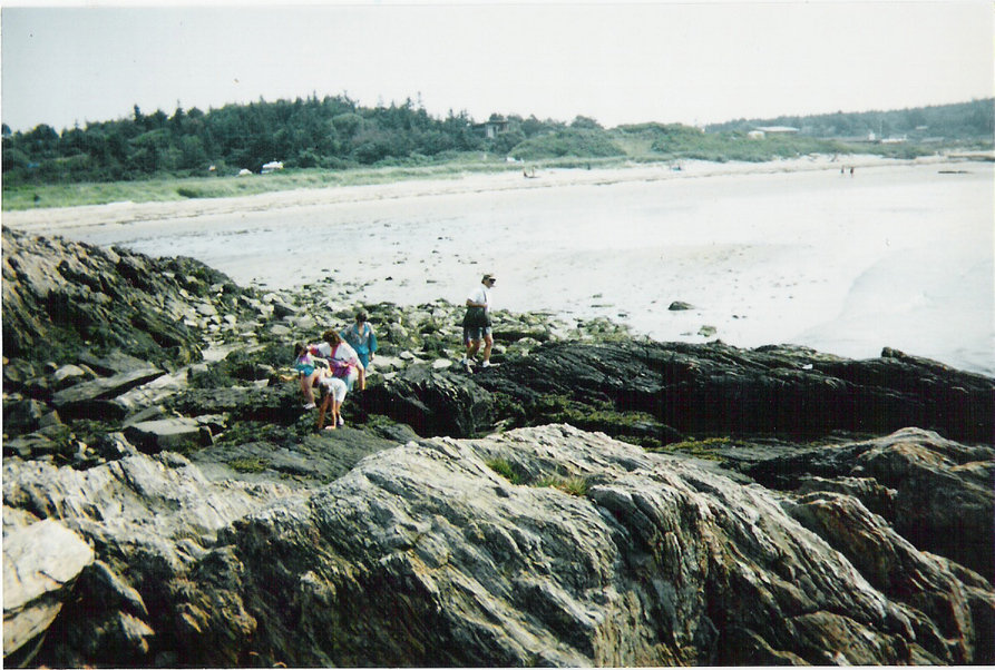 Phippsburg, ME: A west by southwest to west by northwest panoramic view including Hermit's Island Campground