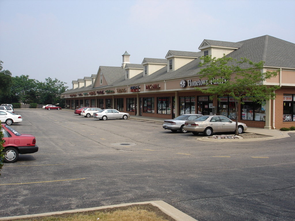 Bloomingdale, IL: Strip Mall on the Southeast Corners of Schick and Springfield Roads, Across the Street from Stratford Square Mall