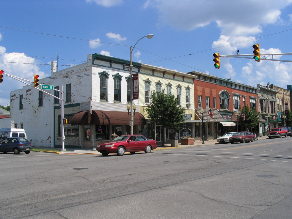 Kendallville, IN: downtown buildings